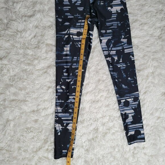 Fabletics Define Mid-Rise Navy Floral/ Leaf Lines Leggings/ Tights - Size XS - Picture 7 of 12
